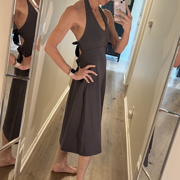 Patagonia Morning Glory Black Halter Dress with neck and back ties. - Picture 11 of 12